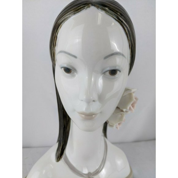 Vintage Llardo Maja Young Women's Porcelain Head Bust #4668 Retired Spain 1985 - Picture 9 of 12